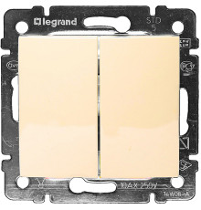 Valena - Кнопка переключатель двухклавишный, сл.кость