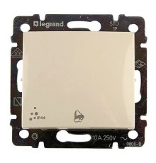 Valena - Выключатель без фиксации с символом звонка 10A, IP 44, сл.кость