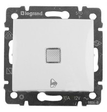 Valena - Кнопка с подсветкой и пиктограммой звонка 12В, белый