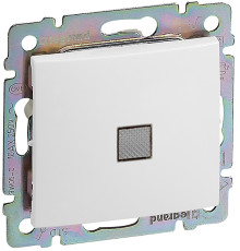 Valena - Выключатель двухполюсный с индикацией, белый