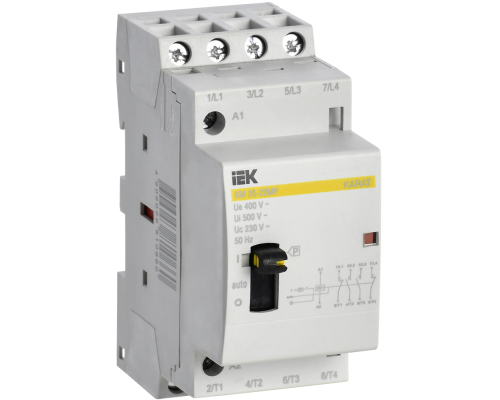 Контактор модульный с ручным управлением КМ20-22МР AC KARAT IEK - MKK12-20-22