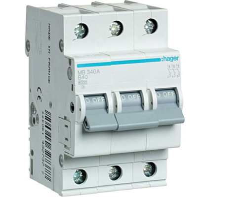 Автоматический выключатель 40/3/B (6kA) // Hager