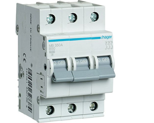 Автоматический выключатель 50/3/B (6kA) // Hager