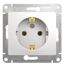Розетка с заземлением без шторок Schneider Electric Glossa GSL000143 Белый - GSL000143