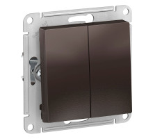 Выключатель 2-клавишный Schneider Electric AtlasDesign ATN000651 Мокко - ATN000651