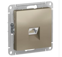 ATN000586 ATLASDESIGN РОЗЕТКА компьютерная RJ45, кат. 6A, механизм, ШАМПАНЬ - ATN000586