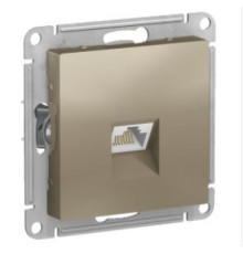 ATN000586 ATLASDESIGN РОЗЕТКА компьютерная RJ45, кат. 6A, механизм, ШАМПАНЬ - ATN000586