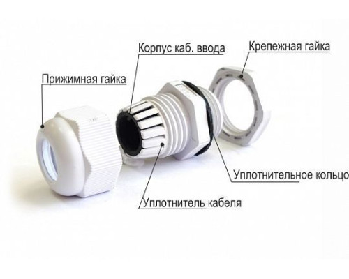 Сальник PG  9 диаметр проводника  (4-8мм) IP68 серый ЗЭТАРУС