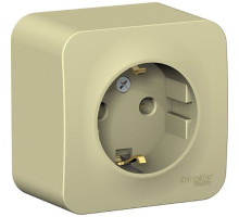 BLNRA010117 BLANCA О/У РОЗЕТКА с заземлением без шторок ИЗОЛ.ПЛ., 16А, 250В, БЕЖЕВЫЙ