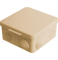 100*100*55мм ОП IP54коробка распаяч.с крышк,8 вх-вTDM, СЛН. КОСТЬ