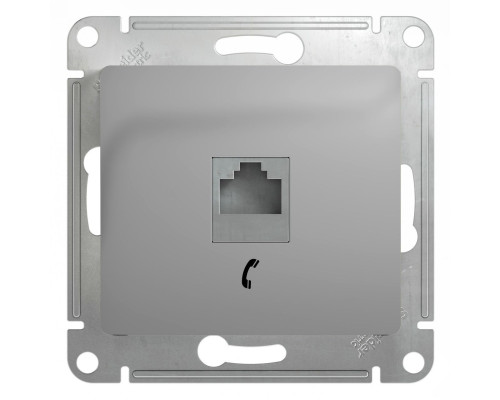 Розетка телефонная Schneider Electric Glossa GSL000381T Алюминий - GSL000381T