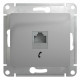 Розетка телефонная Schneider Electric Glossa GSL000381T Алюминий - GSL000381T