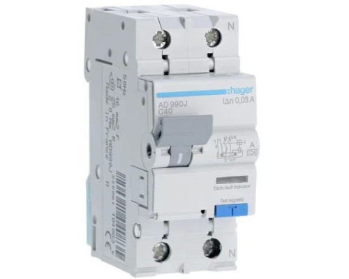 40/1N/С/003 тип A (6kA) Hager 40/1N/С/003 тип A (6kA) Hager