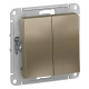 Выключатель 2-клавишный Schneider Electric AtlasDesign ATN000551 Шампань - ATN000551