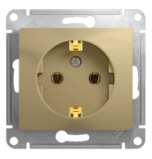 Розетка с заземлением без шторок Schneider Electric Glossa GSL000443 Титан - GSL000443