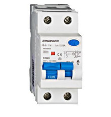 AK 6кА 1P+N B 06A/30mA Дифференциальный автоматический выключатель тип A