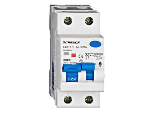 AK 6кА 1P+N B 20A/30mA Дифференциальный автоматический выключатель тип A