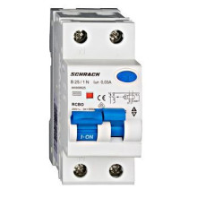 AK 6кА 1P+N B 25A/30mA Дифференциальный автоматический выключатель тип A