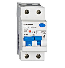 AK 6кА 1P+N С 06A/30mA Дифференциальный автоматический выключатель тип A