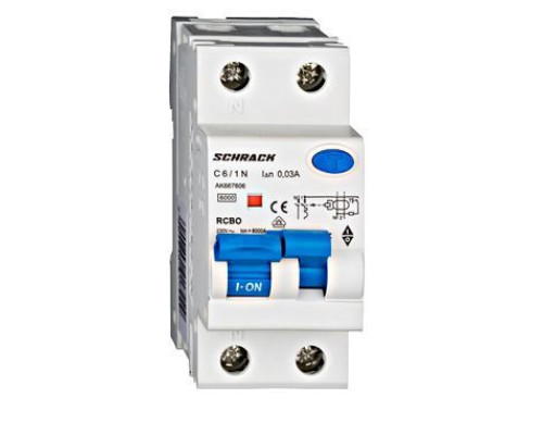 AK 6кА 1P+N С 06A/30mA Дифференциальный автоматический выключатель тип A
