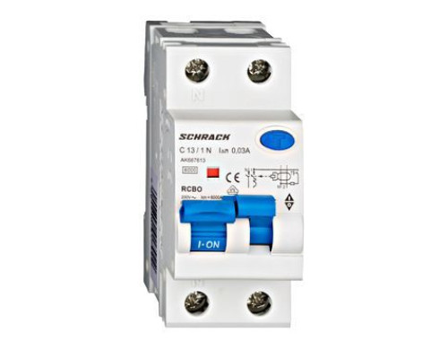 AK 6кА 1P+N С 13A/30mA Дифференциальный автоматический выключатель тип A