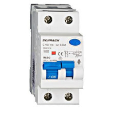 AK 6кА 1P+N С 16A/30mA Дифференциальный автоматический выключатель тип A