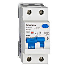 AK 6кА 1P+N С 20A/30mA Дифференциальный автоматический выключатель тип A