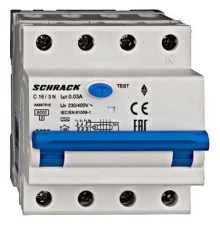 AK 6кА 3P+N С 16A/30mA 4М Дифференциальный автоматический выключатель тип A