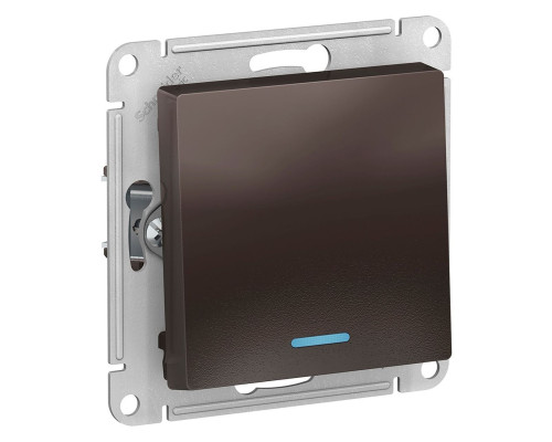 Выключатель 1-клавишный с подсветкой Schneider Electric AtlasDesign ATN000613 Мокко - ATN000613