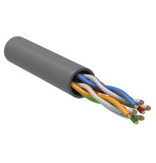 U/UTP PVC,кат.5Е 4*2*24АWGsolid,PVC, 305 м.серITKкабель РФ