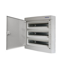 Щиток навесной IP40  3ряд 54модулей, белый пластик, белая дверь, N и PE (396х526х112)                                                                                                                                                                          