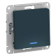 Выключатель 1-клавишный с подсветкой Schneider Electric AtlasDesign ATN000813 Изумруд - ATN000813