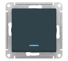 Переключатель 1-клавишный с подсветкой Schneider Electric AtlasDesign ATN000863 Изумруд - ATN000863