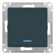 Переключатель 1-клавишный с подсветкой Schneider Electric AtlasDesign ATN000863 Изумруд - ATN000863