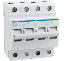 Переключатель I-0-II,63/1+N, 4-модуля Hager