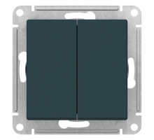Переключатель 2-клавишный Schneider Electric AtlasDesign ATN000865 Изумруд - ATN000865