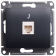 Розетка телефонная Schneider Electric Glossa GSL000781T Антрацит - GSL000781T