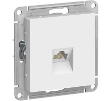 ATN000186 ATLASDESIGN РОЗЕТКА компьютерная RJ45, кат. 6A, механизм, БЕЛЫЙ