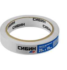 Малярный скотч, креповый, 19мм х 25м, CИБИН
