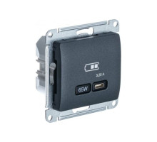 Розетка USB Schneider Electric Glossa GSL000727  Антрацит - GSL000727