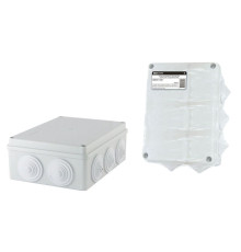 190х140х 70мм, крышка, IP55, 10 гермовводов, инд. штрихкод, распаячная коробка ОП  TDM