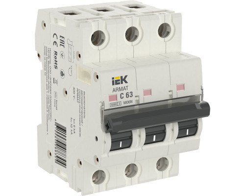 ARMAT Автоматический выключатель M06N 3P C 63А IEK - AR-M06N-3-C063