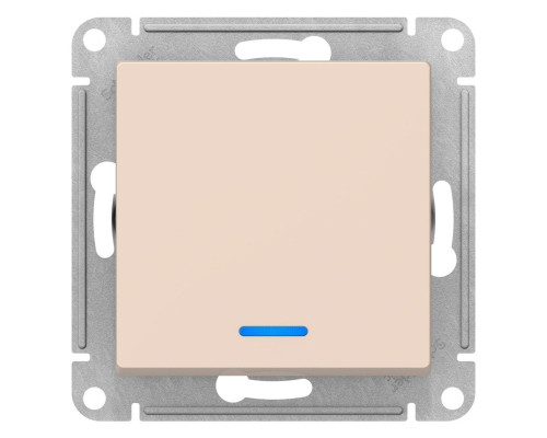 Выключатель 1-клавишный с подсветкой Schneider Electric AtlasDesign ATN000213 Бежевый - ATN000213
