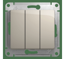 Выключатель  3-клавишный Schneider Electric Glossa GSL000931 Молочный - GSL000931