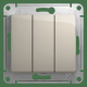 Выключатель  3-клавишный Schneider Electric Glossa GSL000931 Молочный - GSL000931