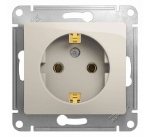 Розетка с заземлением без шторок Schneider Electric Glossa GSL000943 Молочный - GSL000943