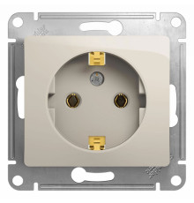 Розетка с заземлением без шторок Schneider Electric Glossa GSL000943 Молочный - GSL000943