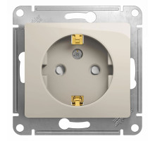 Розетка с заземлением со шторками Schneider Electric Glossa GSL000945 Молочный - GSL000945