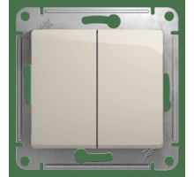 Выключатель  2-клавишный Schneider Electric Glossa GSL000951 Молочный - GSL000951