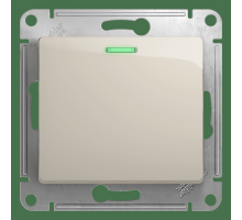Переключатель 1-клавишный, с подсветкой Schneider Electric Glossa GSL000963 Молочный - GSL000963